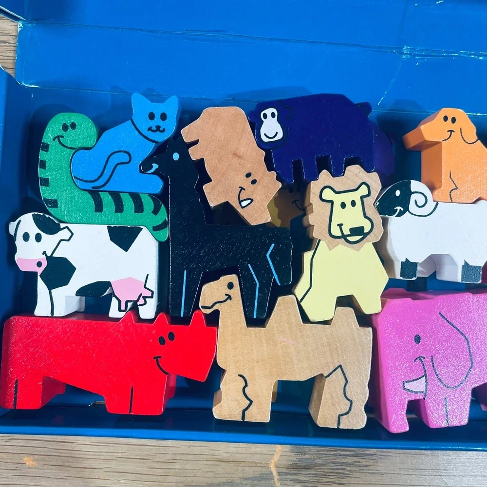 Benesse Kodomo Animal‎ Wooden Blocks Set Educational Preschool Toy